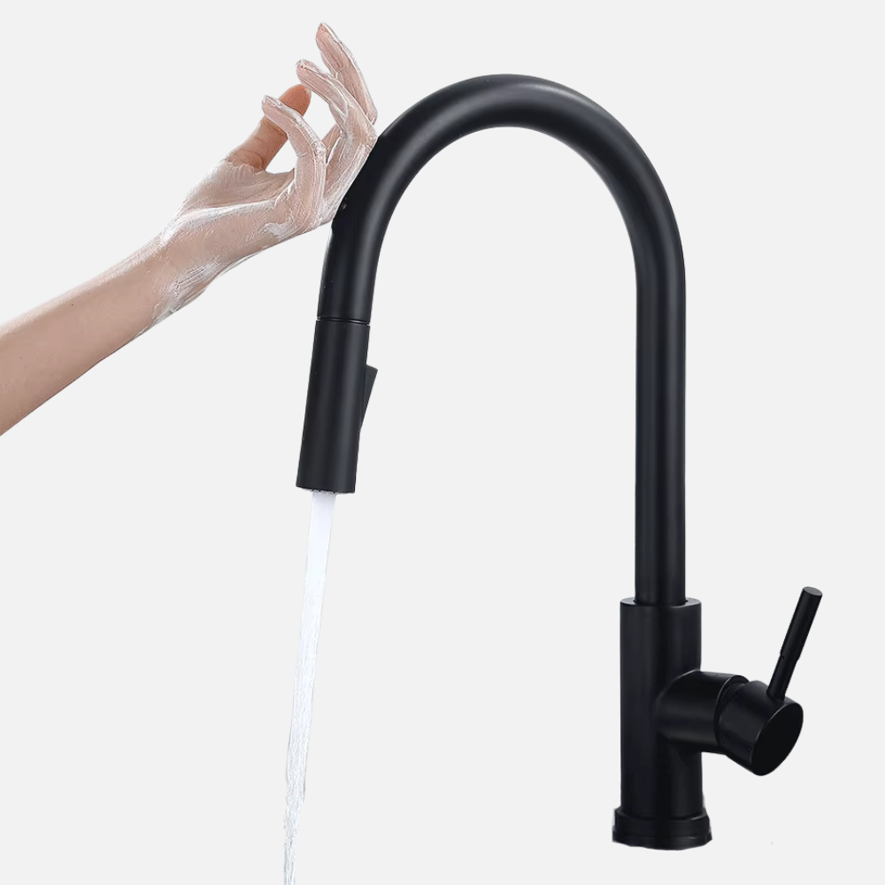 Kitchen Sensor Faucet Water Tap, Stainless Steel Smart Touch With 4 Colors