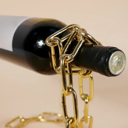 Single Wine Bottle Holder, Chain & Pearl Style Stand