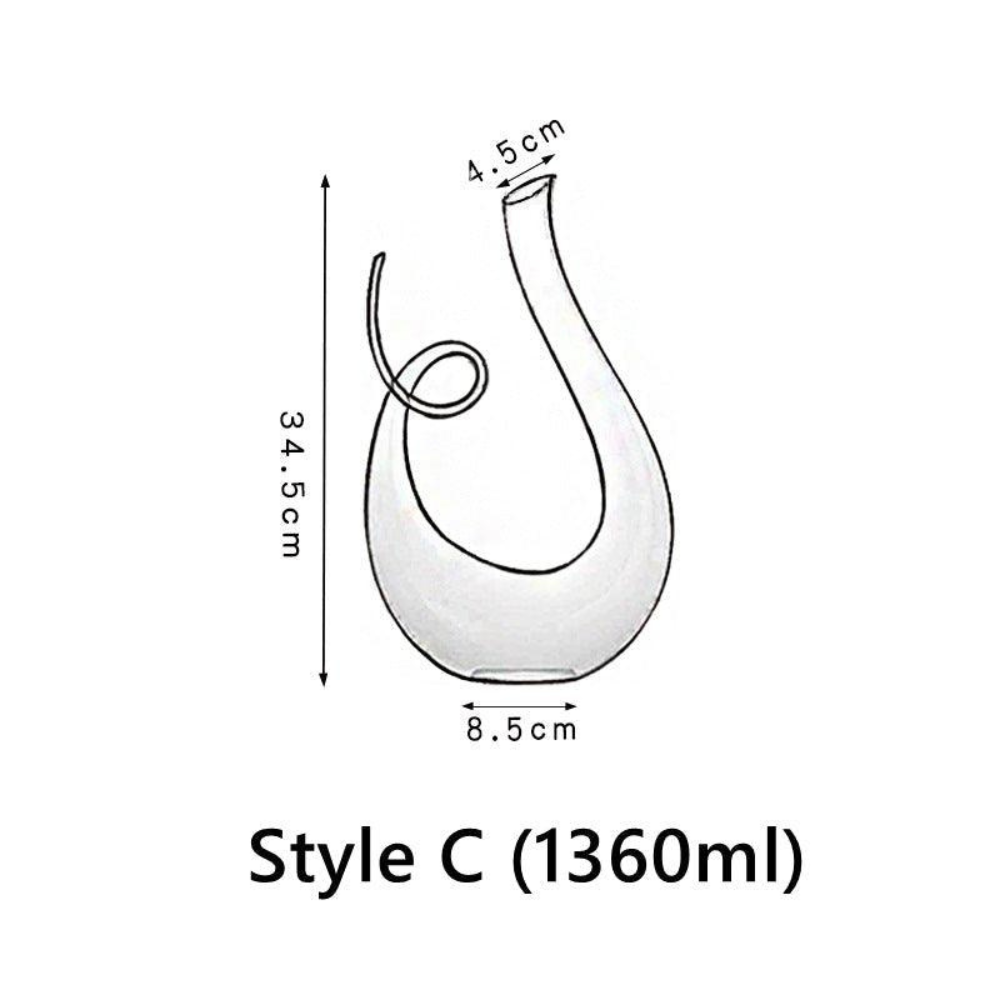 Abstract Style Wine Decanter - Abstract Shaped Wine Decanter