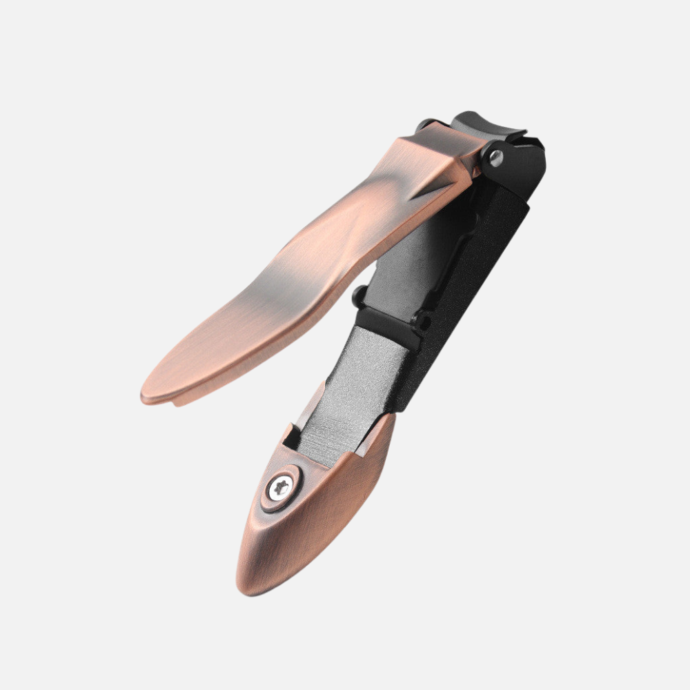 Mens Thick Nail Clippers Anti-splash Wide Jaw Stainless Steel Toenail Cutter Set With File