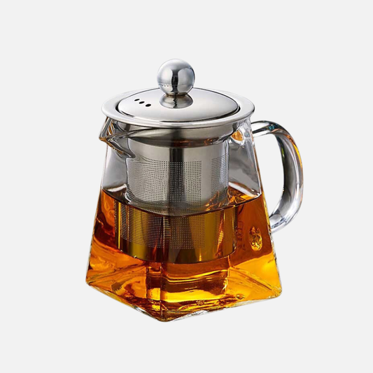 Glass Teapot With Tea Infuser, Heat Resistant Borosilicate Tea Kettle With Stainless Steel Filter