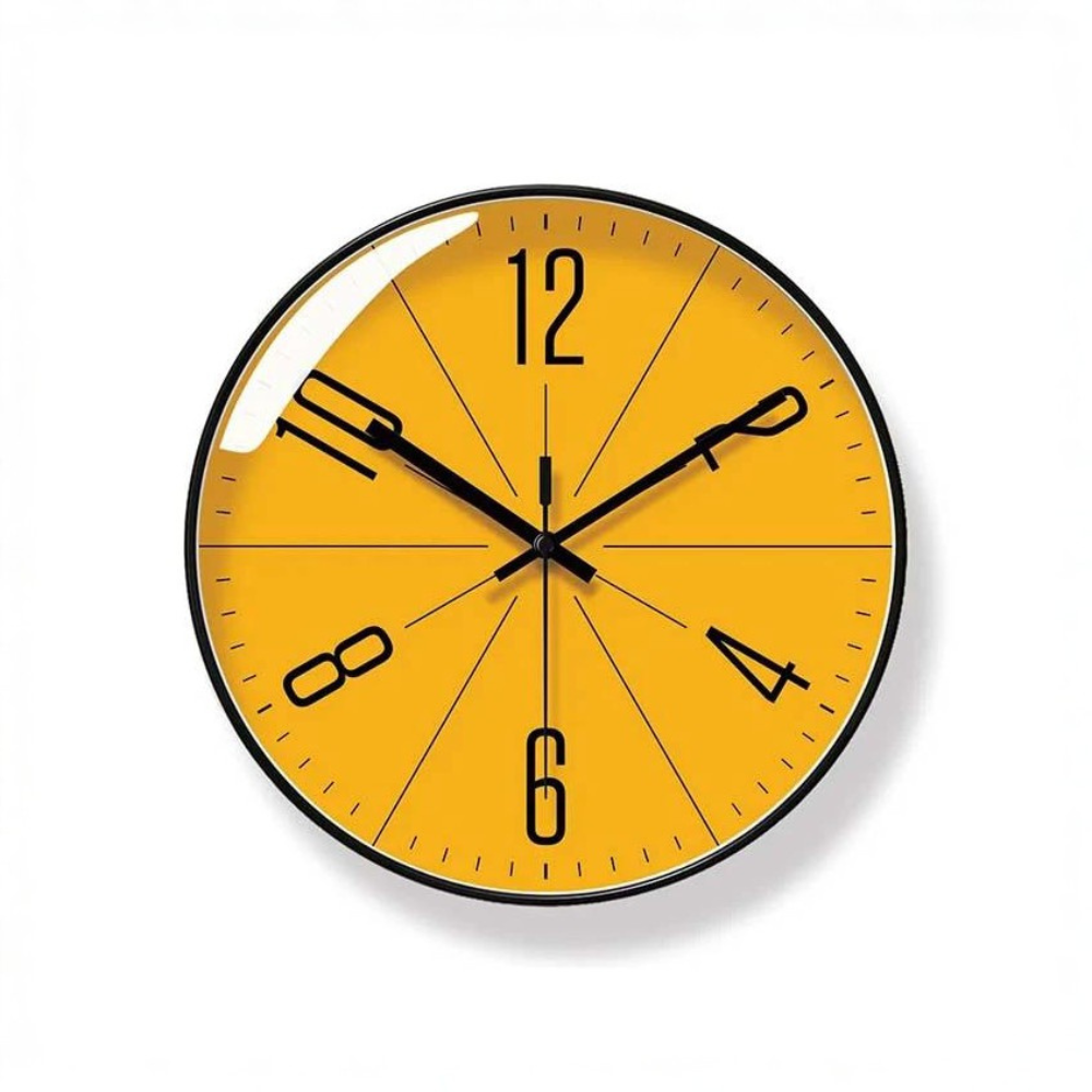 Nordic Modern Wall Clock, 14" Contemporary Home Style Clock