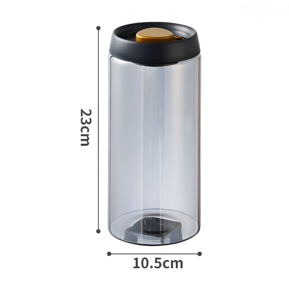 Air Tight Coffee Container Vacuum Sealed Glass Jar Canister for Fresh Beans