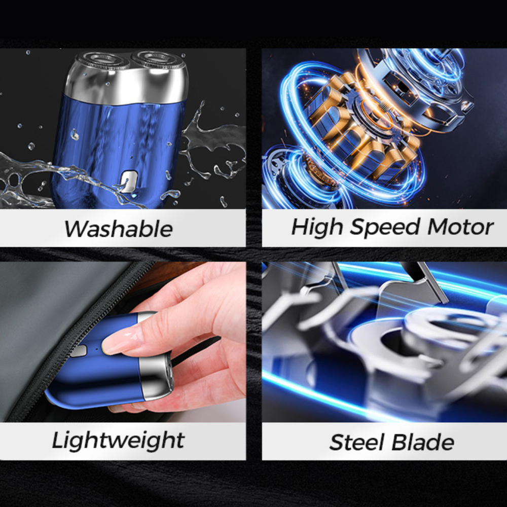 Portable Double Head Electric Shaver - Pocket size