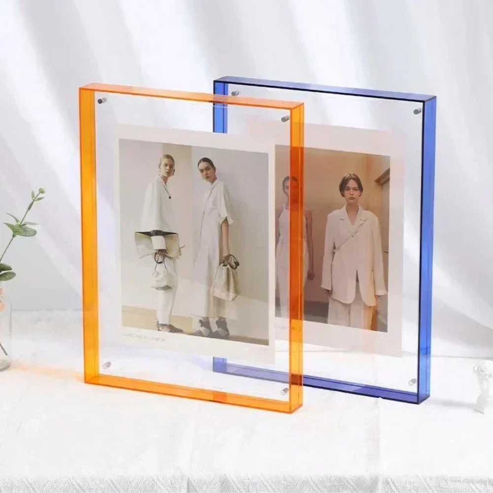 Colored Picture Frame Collection, Double Sided Acrylic Photo Frame