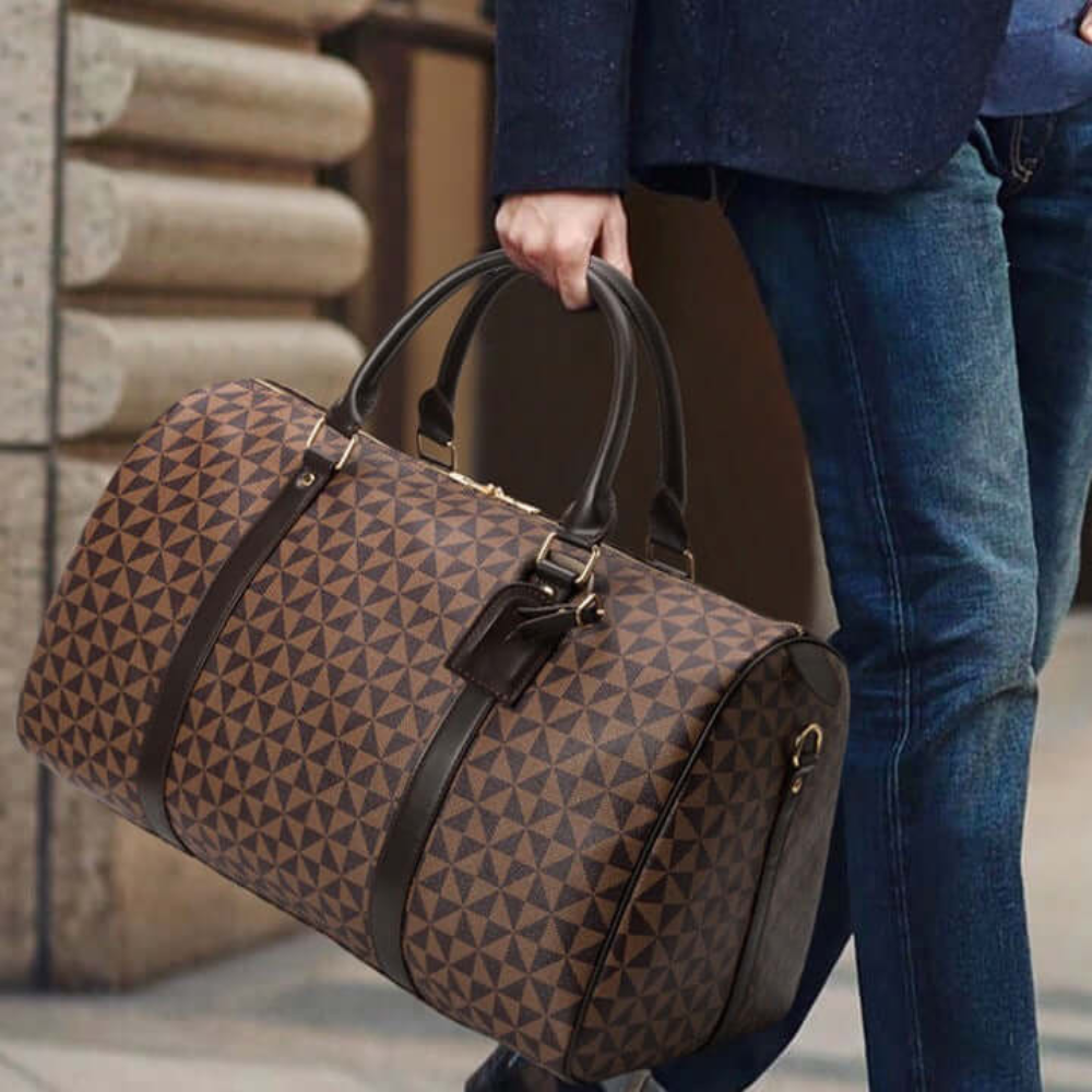 Travel Duffle Bag with Rugged Shoulder Strap and Internal Utility Pocket