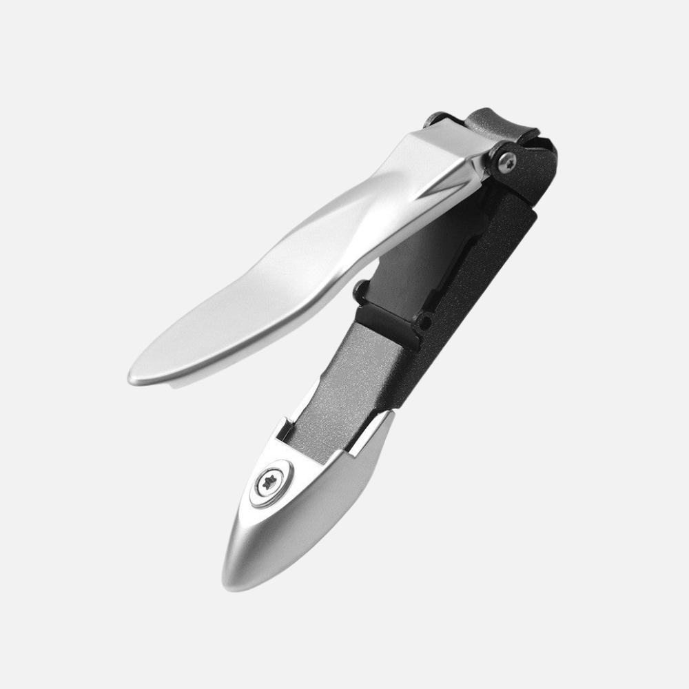 Mens Thick Nail Clippers Anti-splash Wide Jaw Stainless Steel Toenail Cutter Set With File