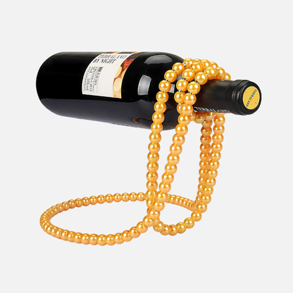 Single Wine Bottle Holder, Chain & Pearl Style Stand