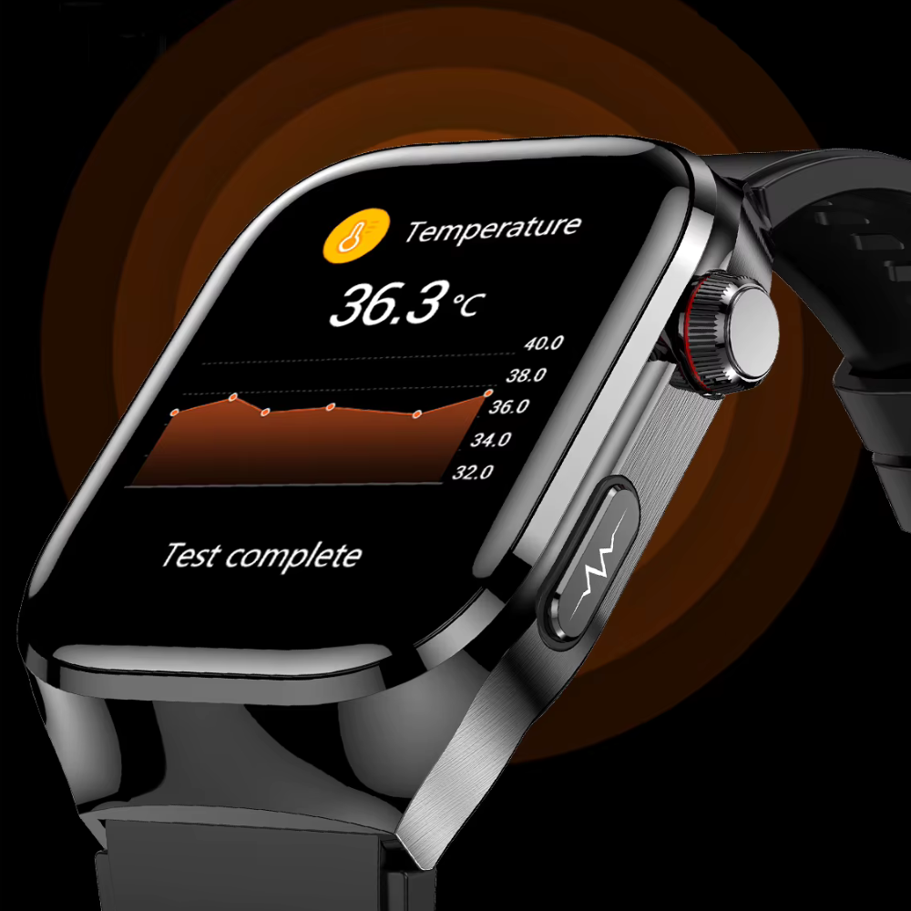 Mens Sports Smart Watch Blood Sugar, ECG, Uric Acid, Bluetooth, Fitness Tracking Watch