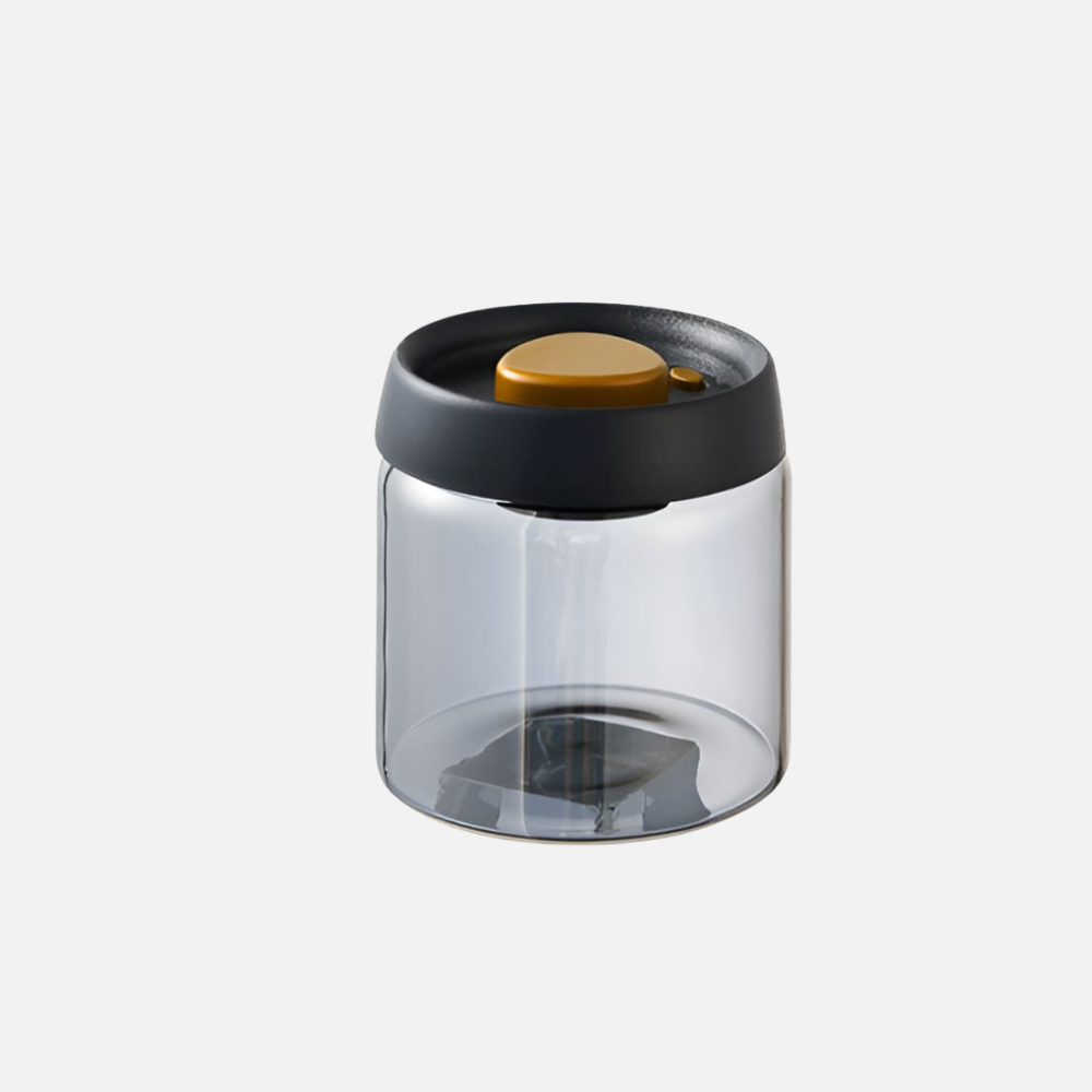 Air Tight Coffee Container Vacuum Sealed Glass Jar Canister for Fresh Beans