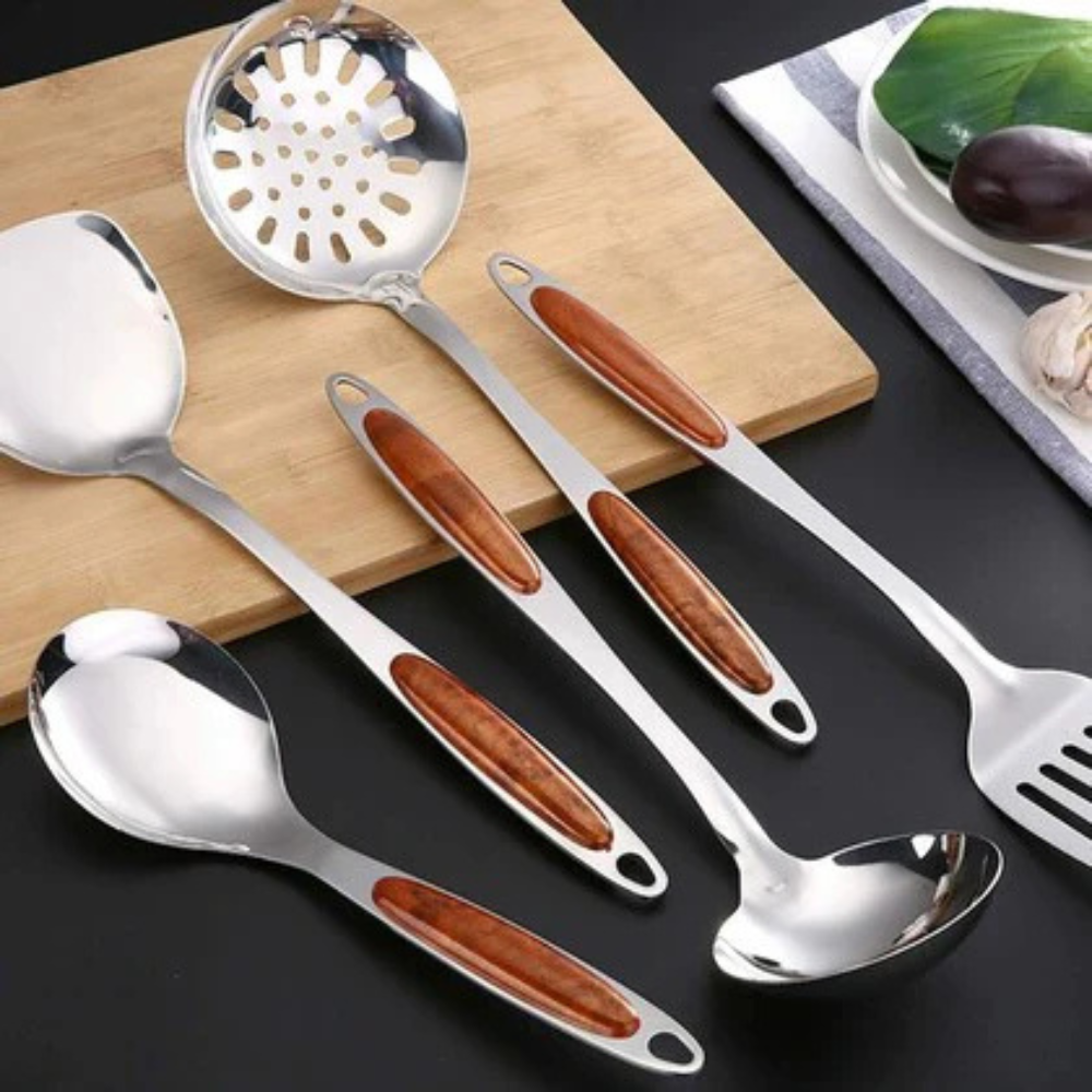 Stainless Steel Kitchen Utensil 7pcs Set, Essential Cooking Tools