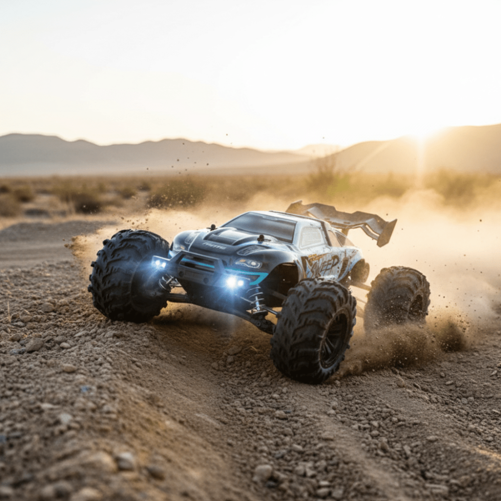 RC Car 1:16 Scale 4WD High Speed Off Road Truck with LED Lights