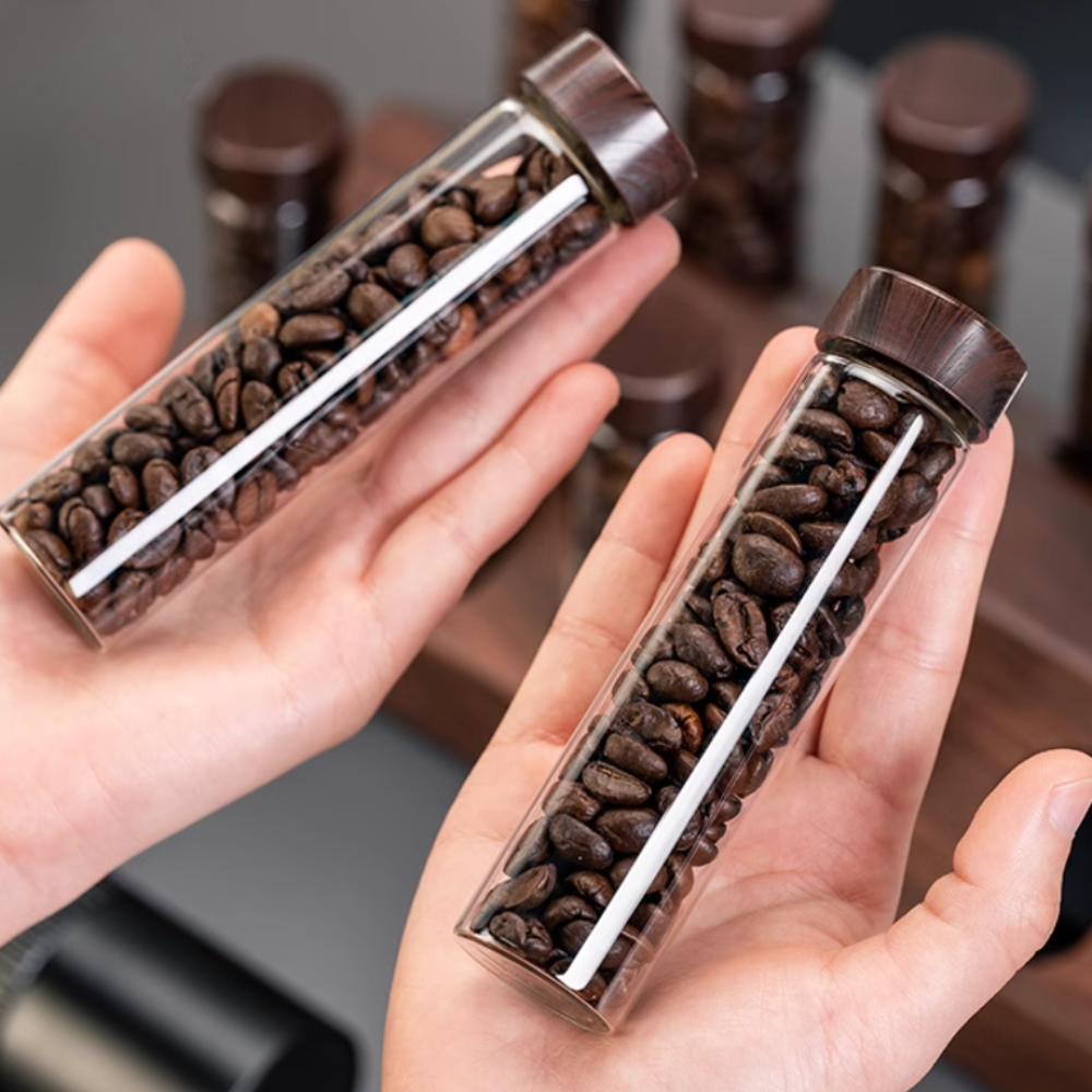 Coffee Bean Storage Test Tube Set - Countertop or Drawer Storage