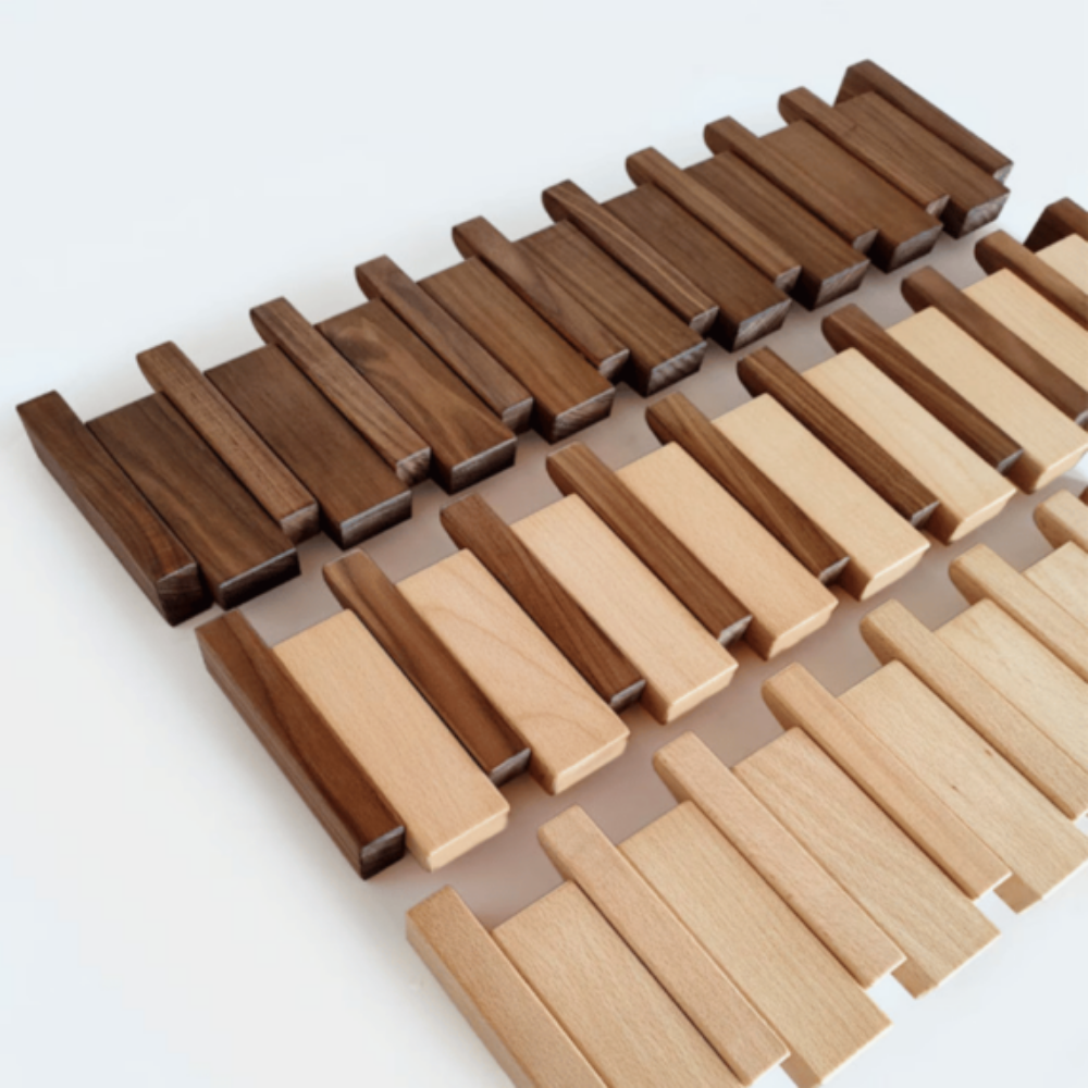 Wooden Folding Wall Coat & Hat Rack With Magnetic Hooks - Multiple Size Racks From 4 Hooks To 8 Hooks