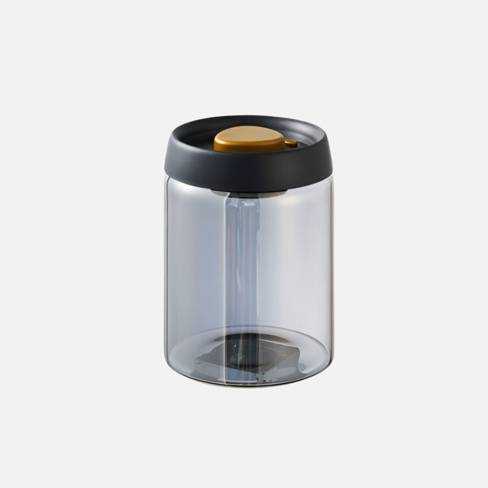Air Tight Coffee Container Vacuum Sealed Glass Jar Canister for Fresh Beans