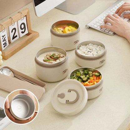 Insulated Lunch Box, Stainless Steel Double Wall Thermal Food Container