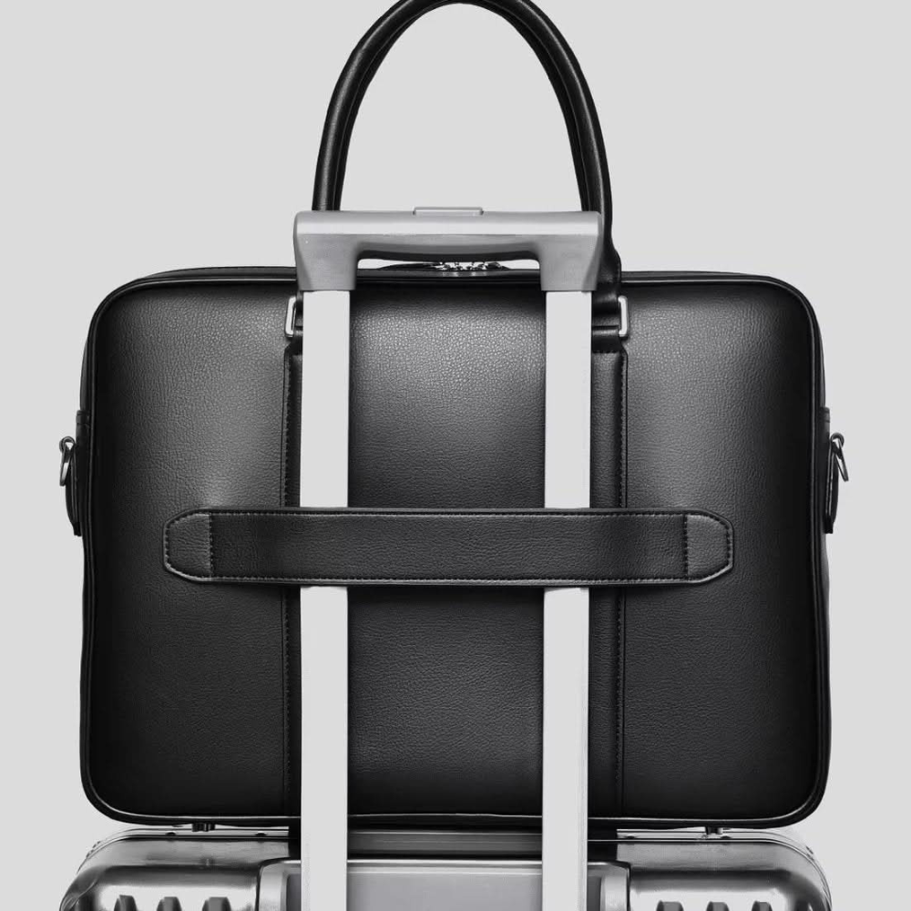 Briefcase Organizer with Laptop Compartment and Crossbody Shoulder Strap