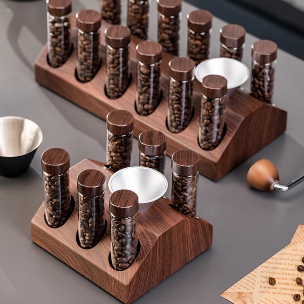 Coffee Bean Storage Test Tube Set - Countertop or Drawer Storage