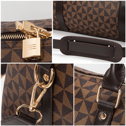 Travel Duffle Bag with Rugged Shoulder Strap and Internal Utility Pocket