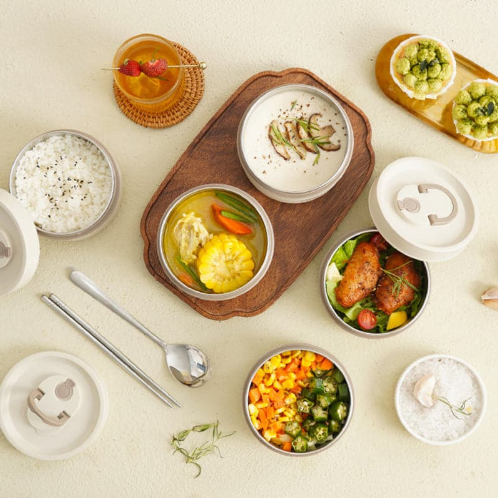 Insulated Lunch Box, Stainless Steel Double Wall Thermal Food Container