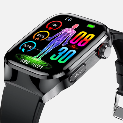 Mens Sports Smart Watch Blood Sugar, ECG, Uric Acid, Bluetooth, Fitness Tracking Watch