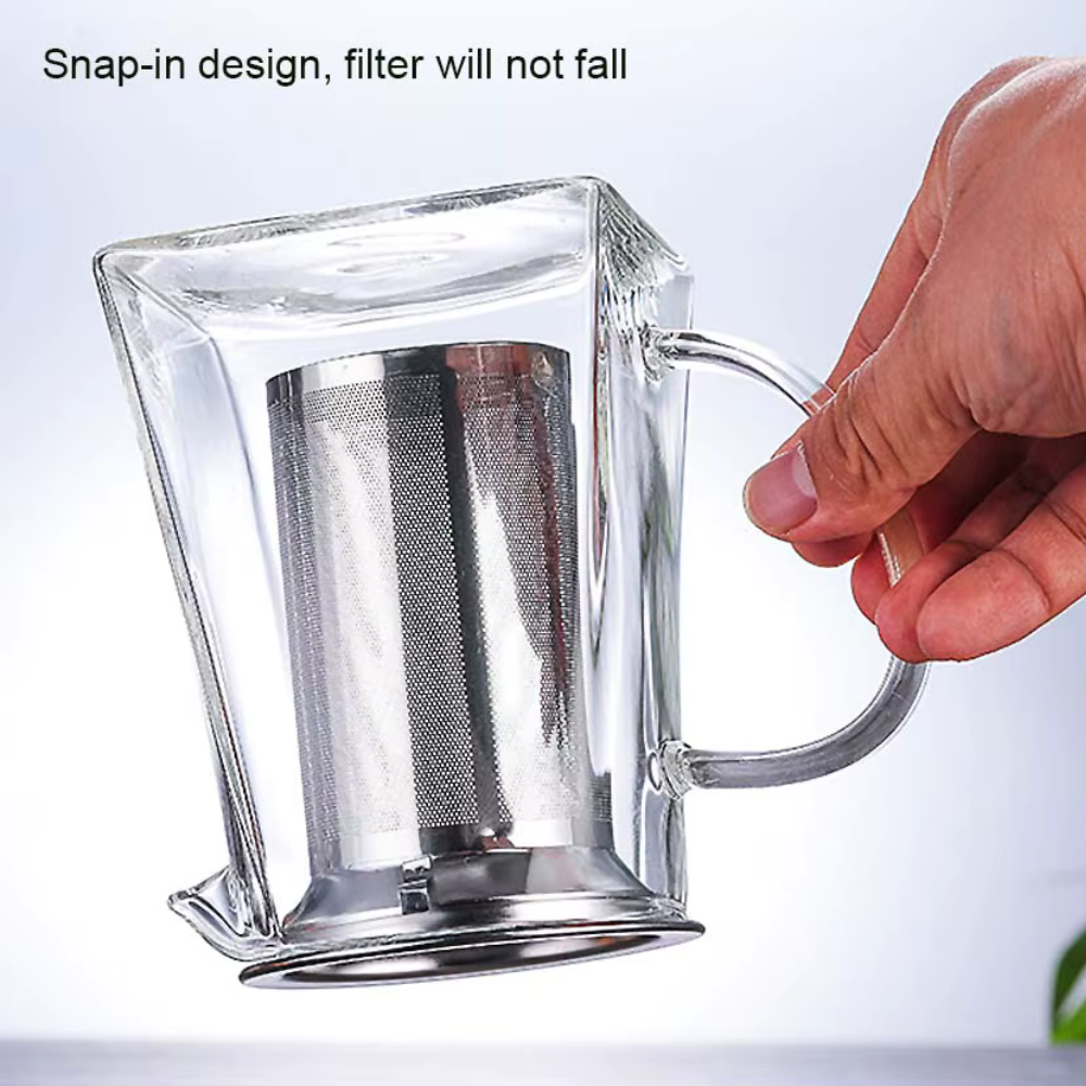 Glass Teapot With Tea Infuser, Heat Resistant Borosilicate Tea Kettle With Stainless Steel Filter