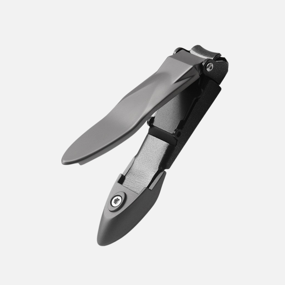 Mens Thick Nail Clippers Anti-splash Wide Jaw Stainless Steel Toenail Cutter Set With File