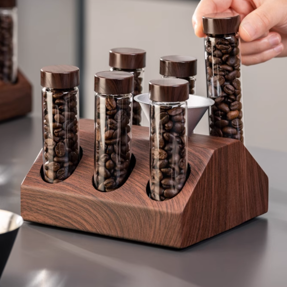 Coffee Bean Storage Test Tube Set - Countertop or Drawer Storage
