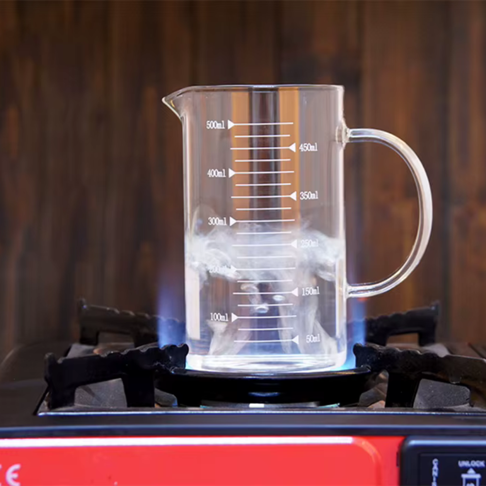 Measuring Cup High Borosilicate Glass with Insulated Handle 3 Sizes