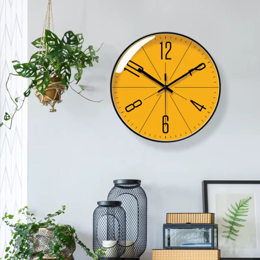 Nordic Modern Wall Clock, 14" Contemporary Home Style Clock