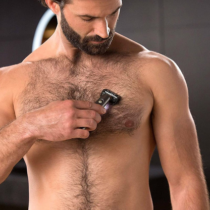 Cordless Body Groomer with a Double Sided Blade for Beard and Body Hair