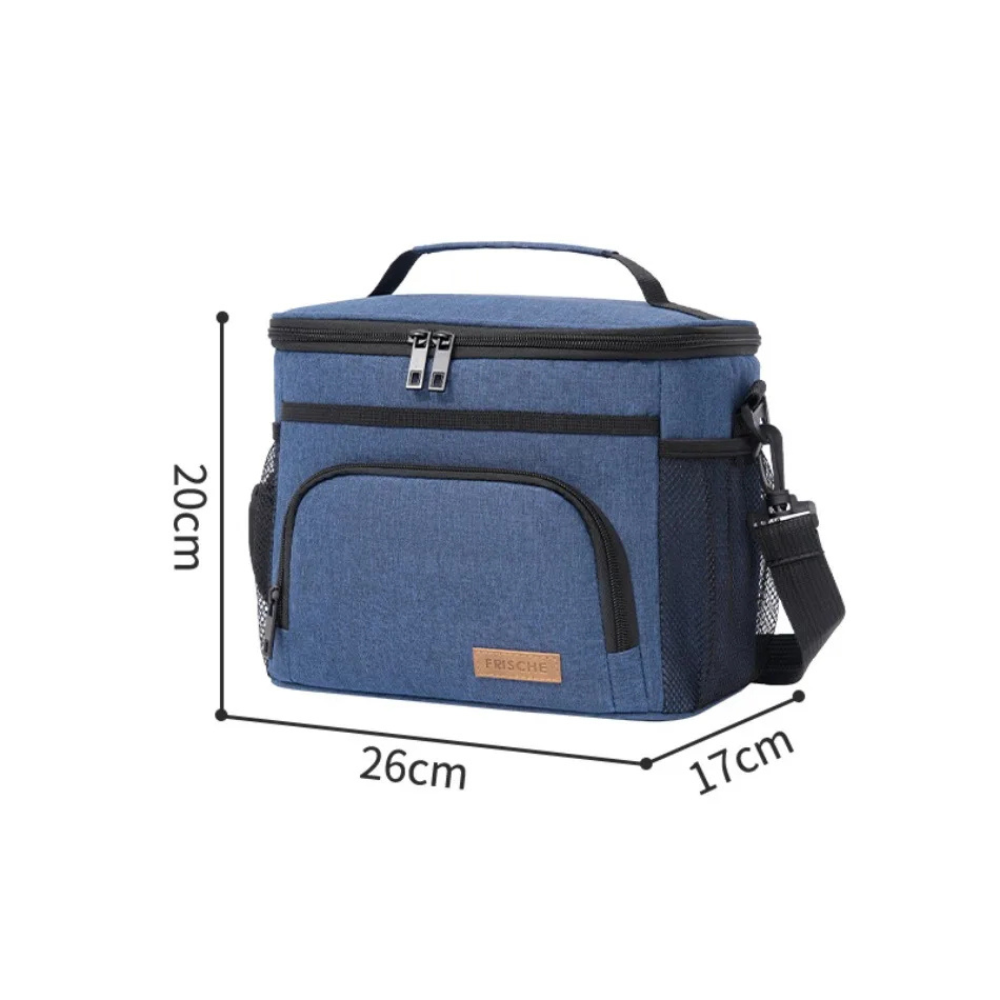 Insulated Lunch Bag with Adjustable Shoulder Strap and Thermal Lining