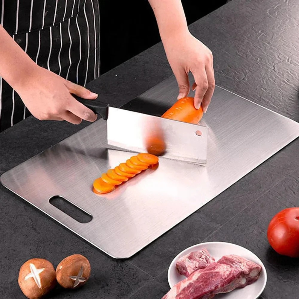 Sleek Stainless Steel Cutting Board