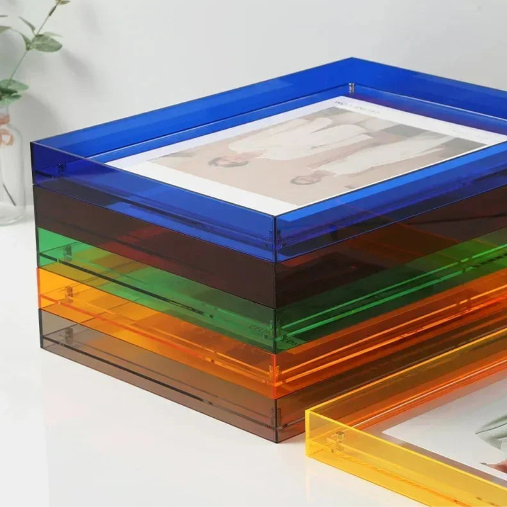 Colored Picture Frame Collection, Double Sided Acrylic Photo Frame