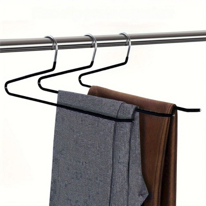 Goose Neck Pants Hanger Z Shape Stainless Steel Closet Space Saver 10pcs Set