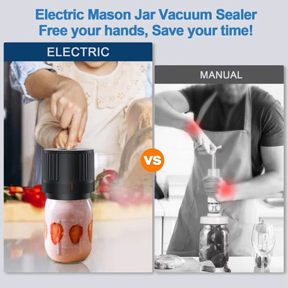 Electric Mason Jar Vacuum Sealer Kit For Air Tight Storage