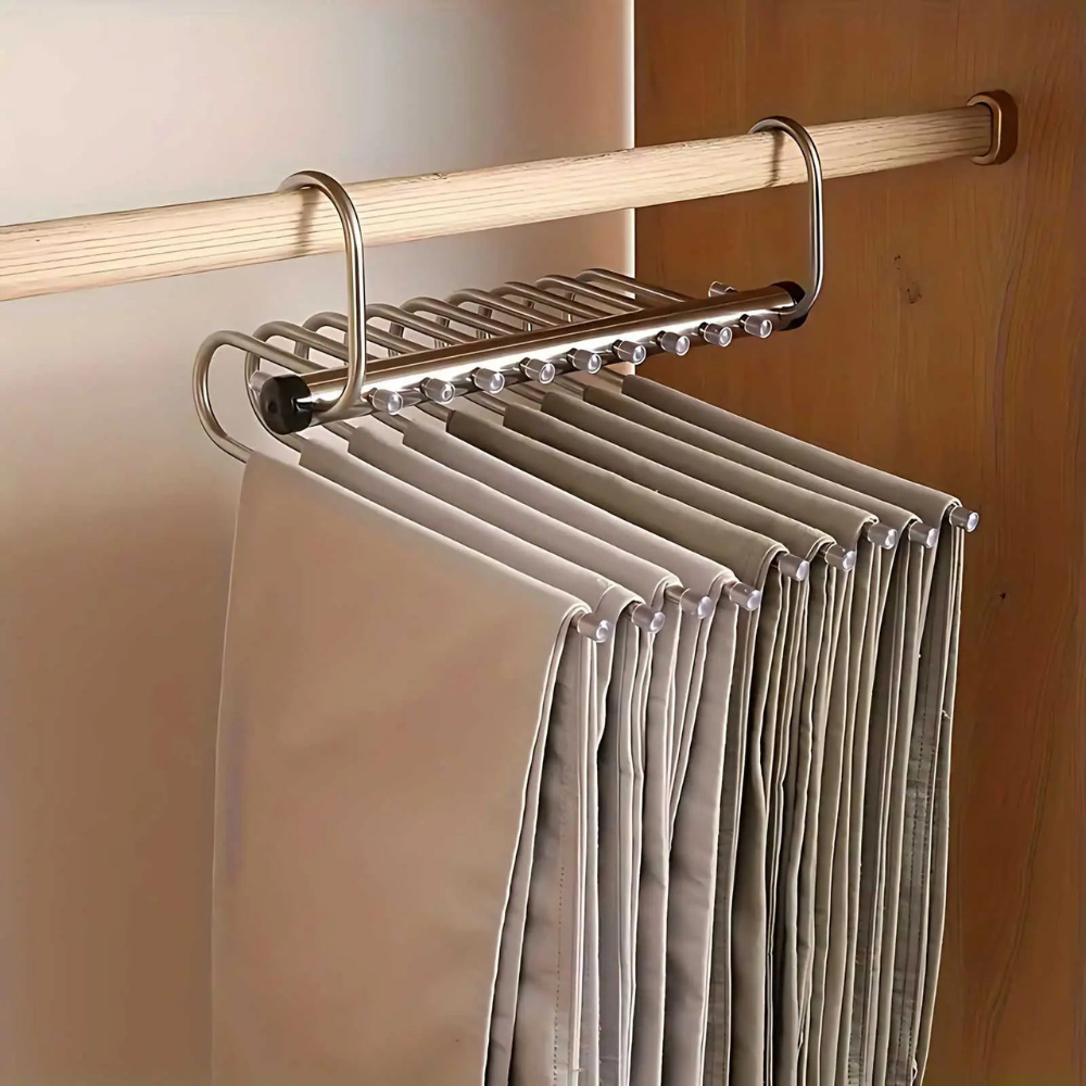 Pants Hanger Closet Organizer Stainless Steel Space Saver