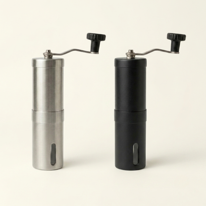 Manual Coffee Grinder with Conical Burr Mechanism and Foldable Handle