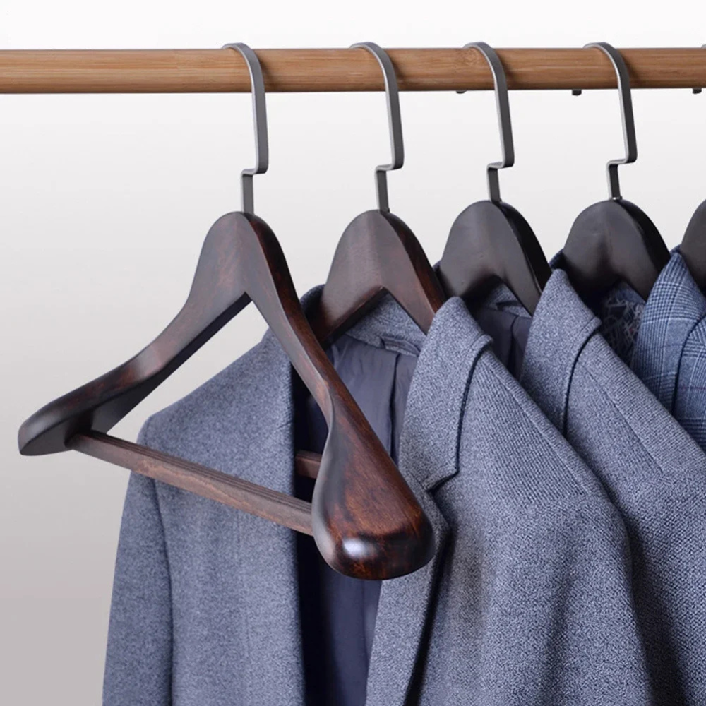 Clothes Hanger Solid Wood Closet Organizer Set of 4 Pack