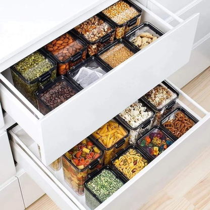 Airtight Food Containers Stackable Kitchen Pantry Storage 8 Piece Set