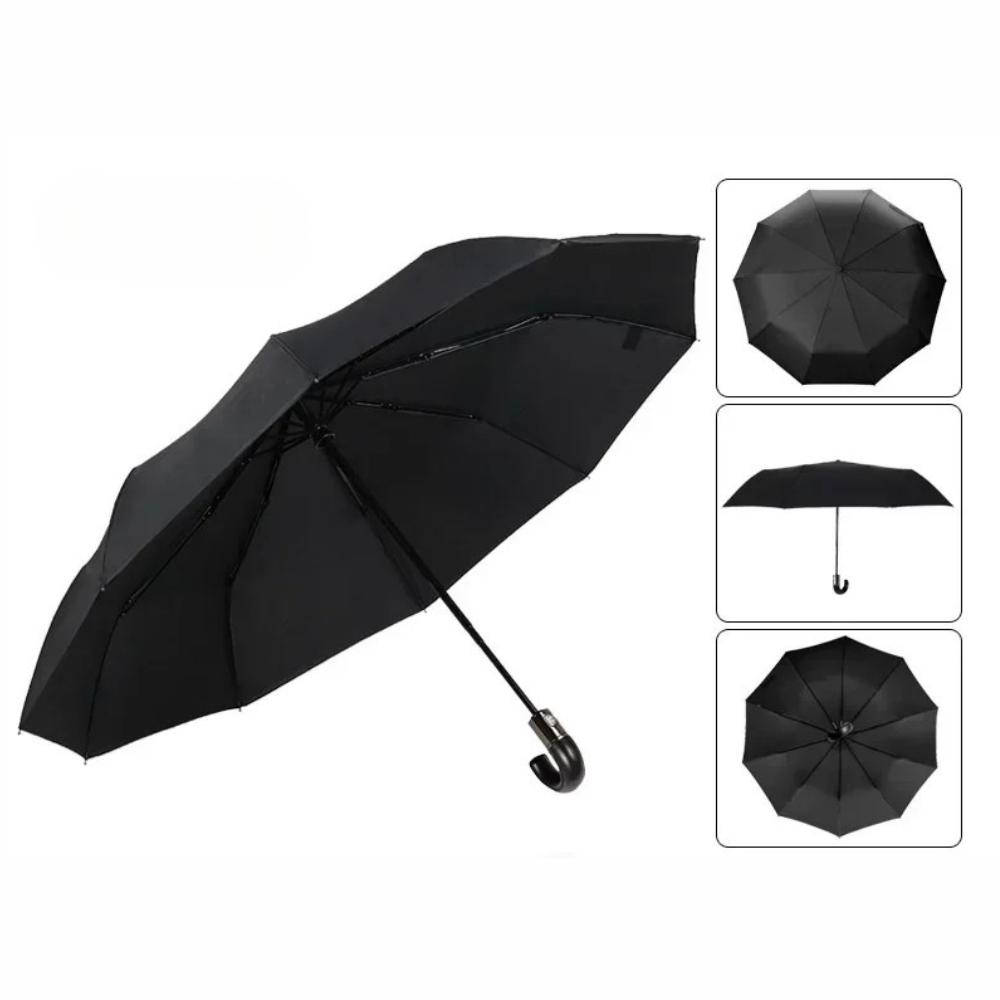 Foldable Umbrella with Automatic 10 Rib Windproof Shield - Business Design