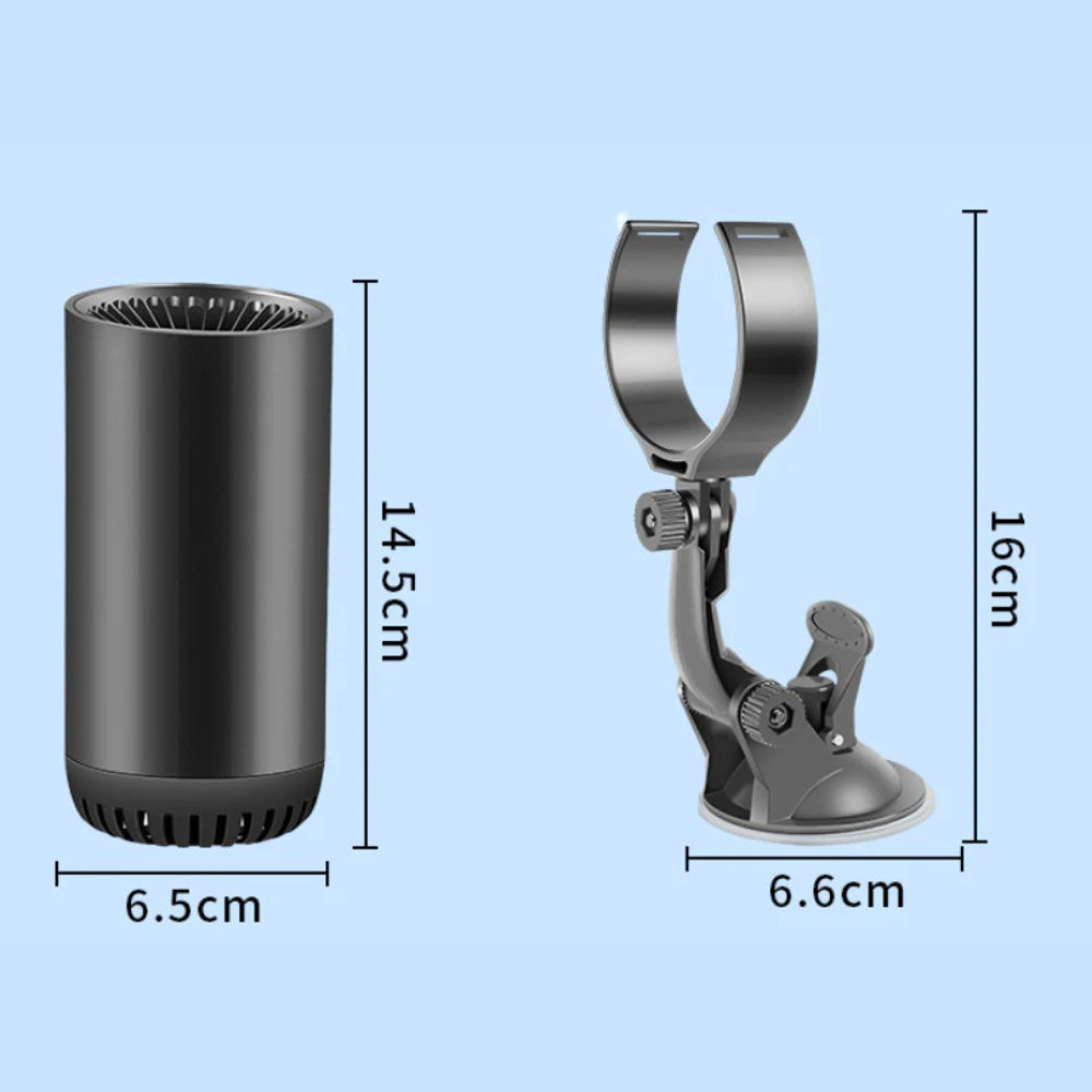Cup Shape Car Air Blower - Heating & Cooling Fan With Adjustable 360 Degree Rotation & Use for Car, SUV, RV & Truck