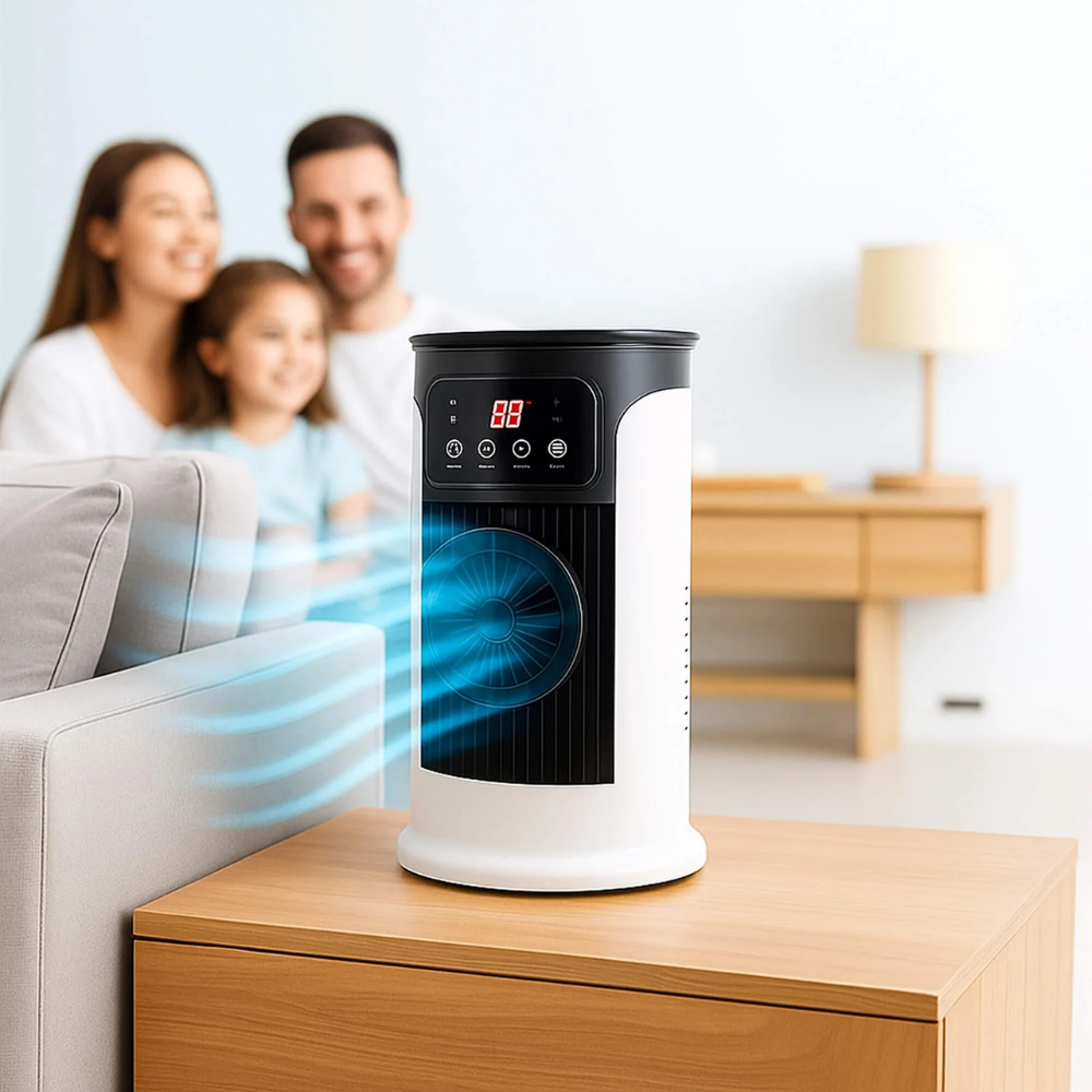 Portable Room Air Conditioner - Windowless 6-Speed Unit on Wheels