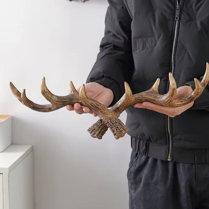 Wall Mounted Coat Rack Retro Antler Hanger Resin Hook Entryway Organizer