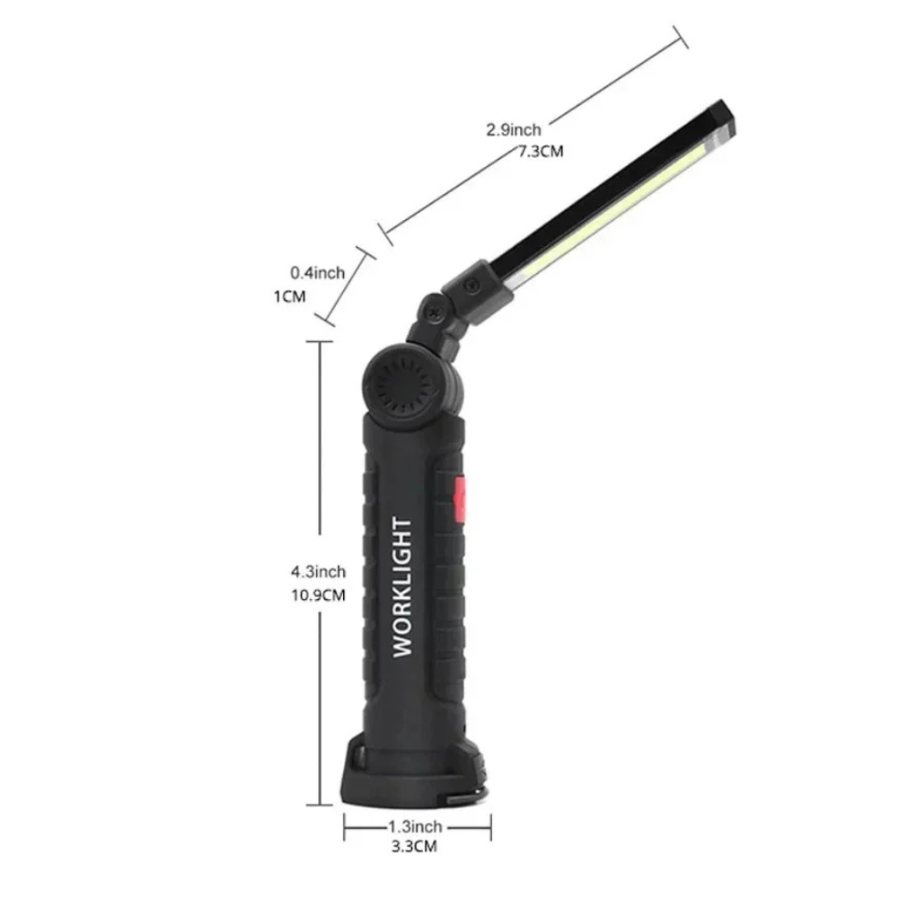 Rechargeable Flashlight LED Work Light with Magnetic Base and Hook