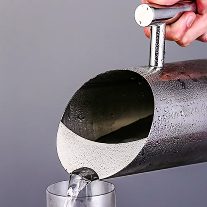 Modern Stainless Steel Pitcher, Holding & Pouring Drinks - 1L, 1.5L, 2L