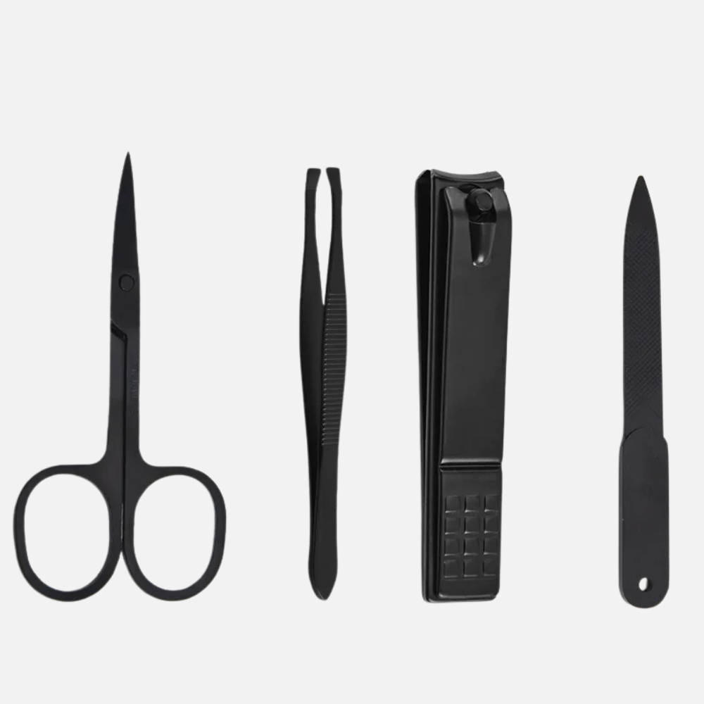 Mens Thick Nail Clippers Stainless Steel Toenail Trimmer 4pcs Set