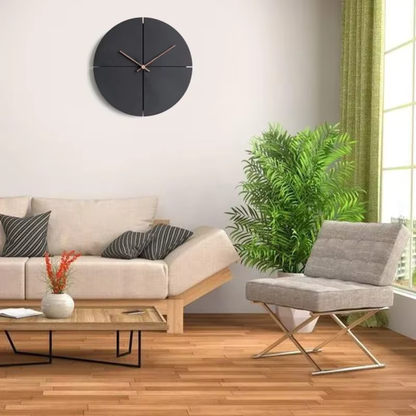 Minimalist Wall Clock Walnut Wood Silent Non Ticking Quartz 11.4 Inch