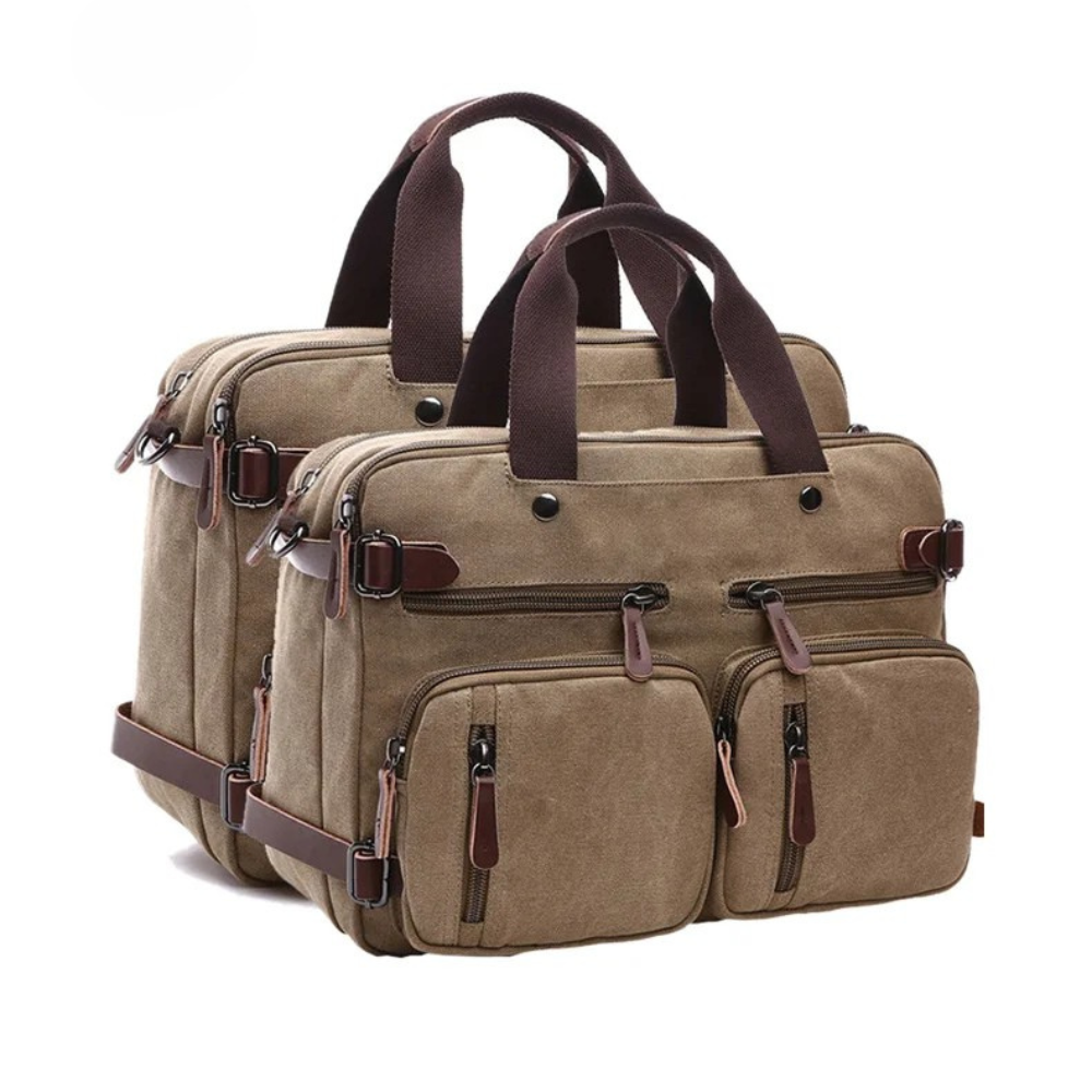 Briefcase for Men 16 Oz Canvas Messenger Bag Laptop Casual Satchel