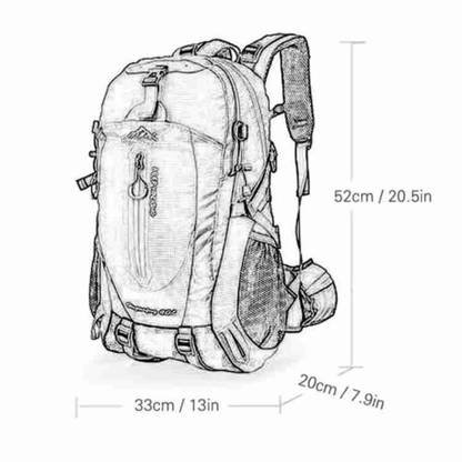Hiking Backpack 40L Technical Trail Bag with Dedicated Hydration Sleeve